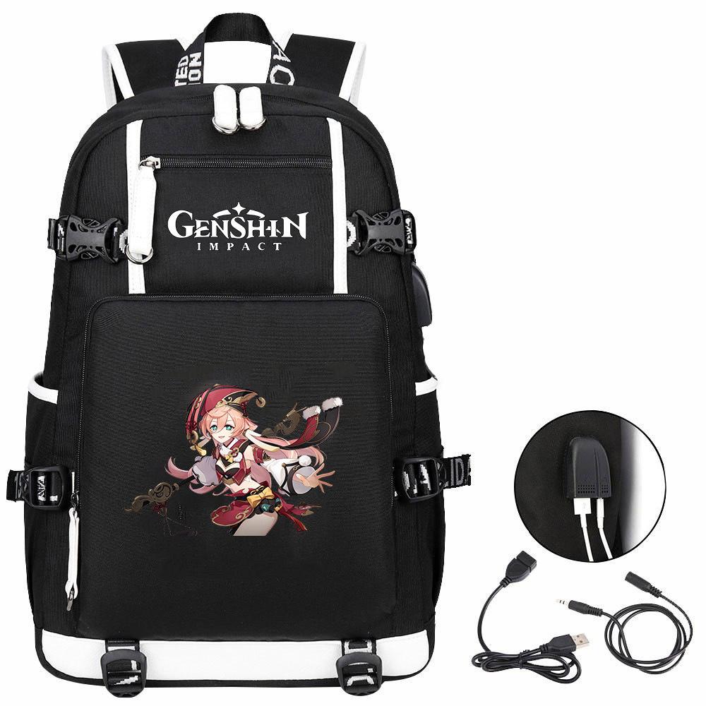 Рюкзак Genshin Original God, Печатный Рюкзак Большой Вместимости Дорожная Сумка Студенческая Компьютерная Школьная Сумка