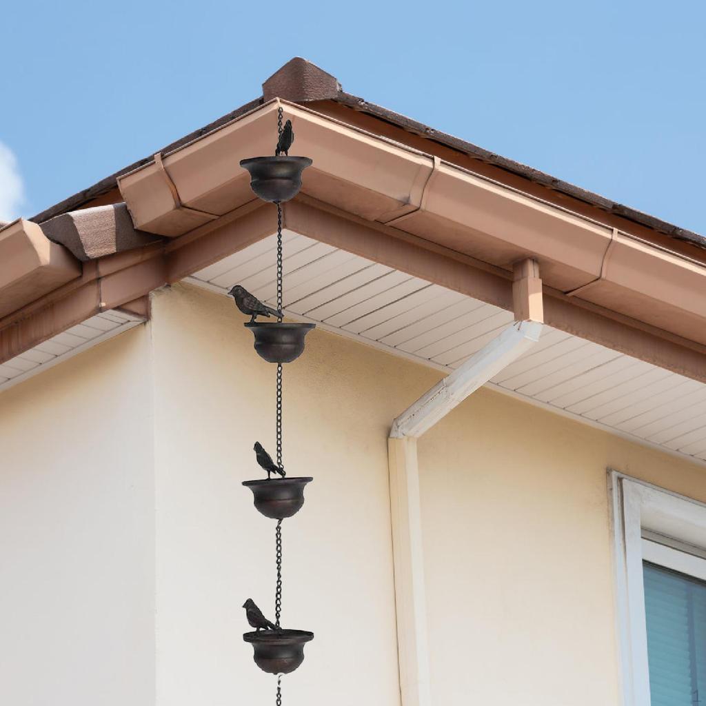 Bird Rain Chains for Gutters Pouring Cups Display Bath Rainwater Catcher Chain Replacement