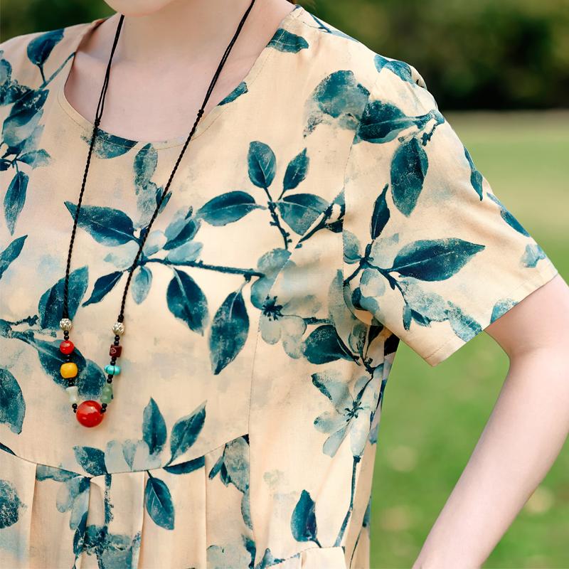 Летние повседневные женские платья винтажная одежда больших размеров с коротким рукавом элегантное длинное платье