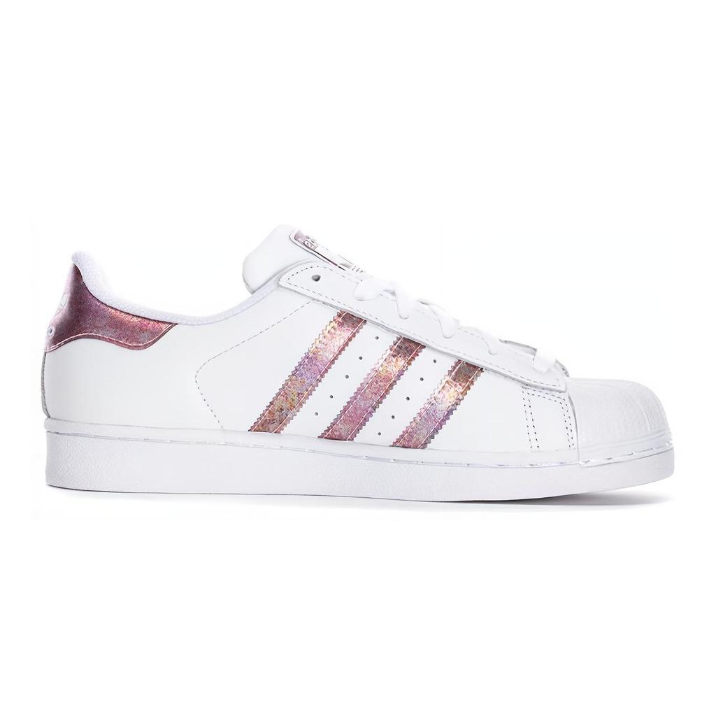 Adidas Superstar J White Clear Orange Lenticular Kids Sneakers Footwear-White DB2960