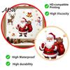 Christmas Party Supplies Window Static Clings, PVC Santa Claus Snowman And Elk Clings Decals, Waterproof Reusable Glass Stickers for Store Bathroom