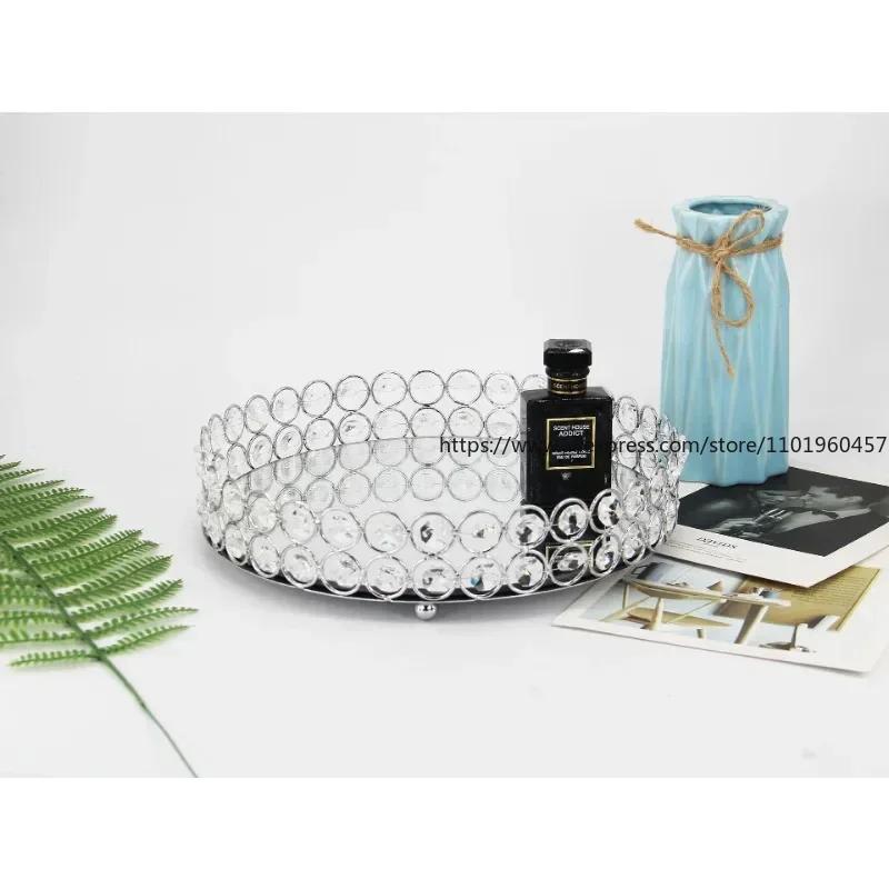 Retro Style Serving Tray Decorative Makeup Mirror Jewelry Organizers Perfume