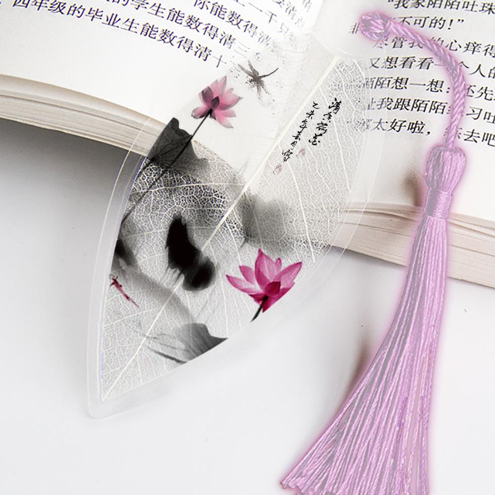 Ancient Chinese Landscape Painting Bookmark Beautiful Beautiful Leaf Vein Bookmark Gift To Classmates and Friends