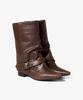 Losesleepover Hug Belt Cow Leather Boots *Walnut Brown