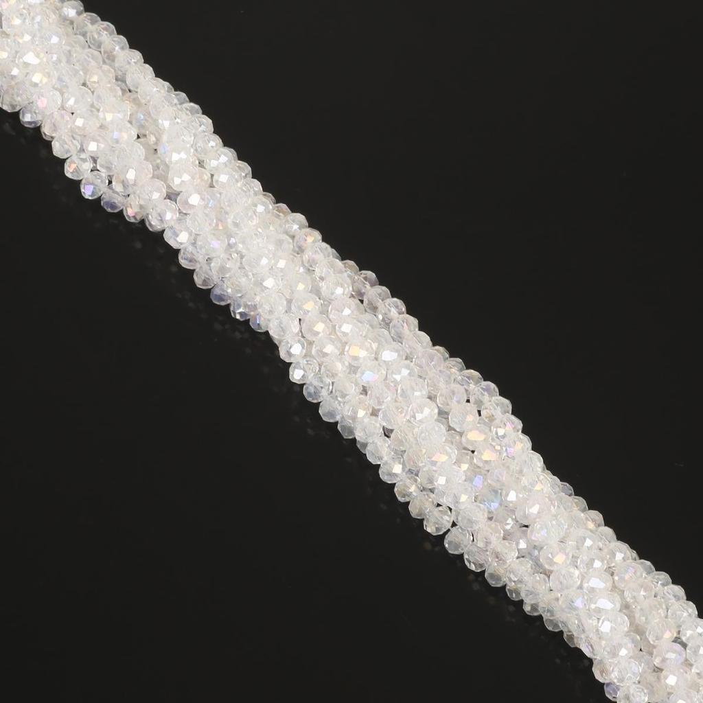 30-200Pcs Rondelle Austria Faceted Crystal Glass Beads Loose Spacer Beads for Jewelry Making