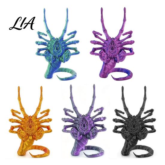 Sturdy Plastic Phone Dock 3D Printed Sci-Fi Horror Holder, Novelty Stable Smartphone Stand, Decorative Desk Organizer Compact Collectible Ornament for