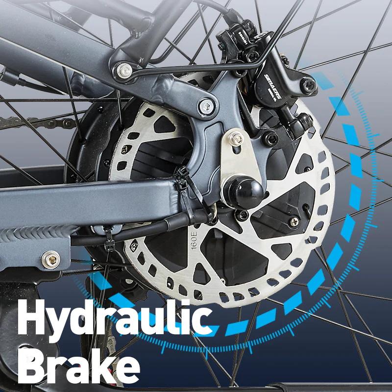 Электровелосипед Burchda R5 Pro 1000 Вт, 26"x4.0" толстые шины, 48 В 20 Ач, 45 км/ч, Shimano 7 скоростей, гидравлические тормоза, двойная подвеска