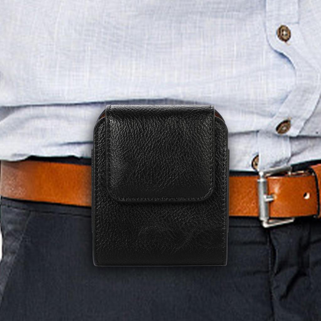 Роскошный кожаный чехол для телефона с зажимом на ремень, поясная сумка для Samsung Z Flip 5 4 3 5G, Galaxy Z Flip5 Flip4, Oppo Find N2 Flip, мужская кобура Moto Razr 40