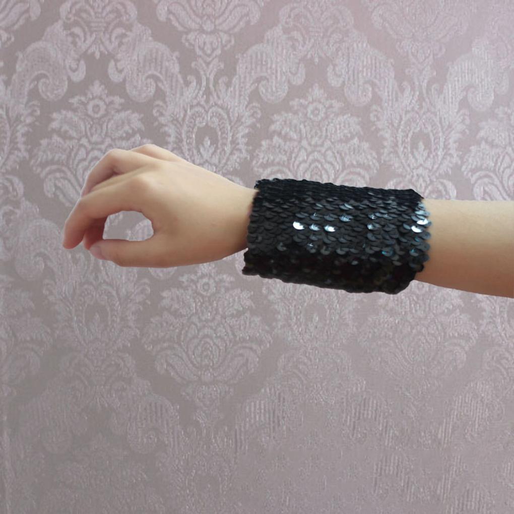 Sparkling Sequin Fingerless Gloves Wide Application Multiple Colors Available Shiny Gauntlet Glove
