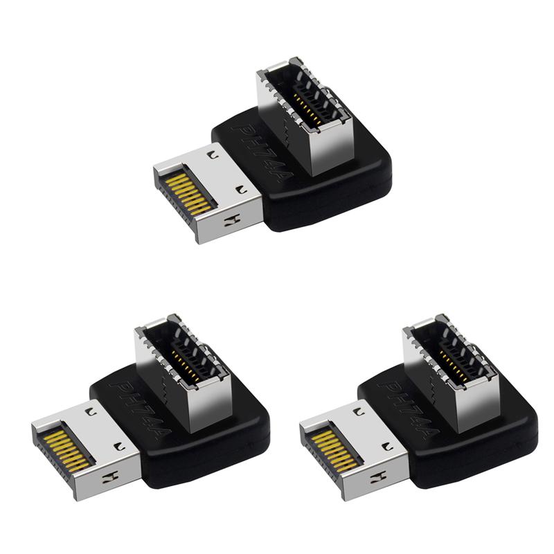 USB 3.1 Type-E 90-градусный адаптер, разъем-расширитель для передней панели Type-C, адаптер-разъем для материнской платы ПК, штекер