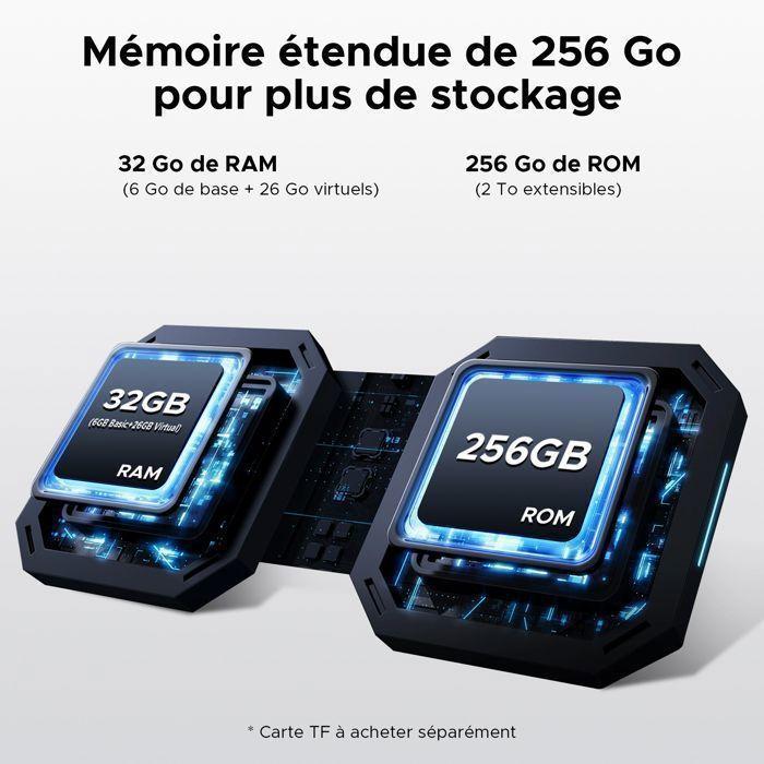 Smartphone Robuste DOOGEE Blade 10 Pro Energy 32GB+256GB 6.56" 6150mAh Telephone Portable Incassable Dural SIM 4.5G/NFC/50MP Rouge