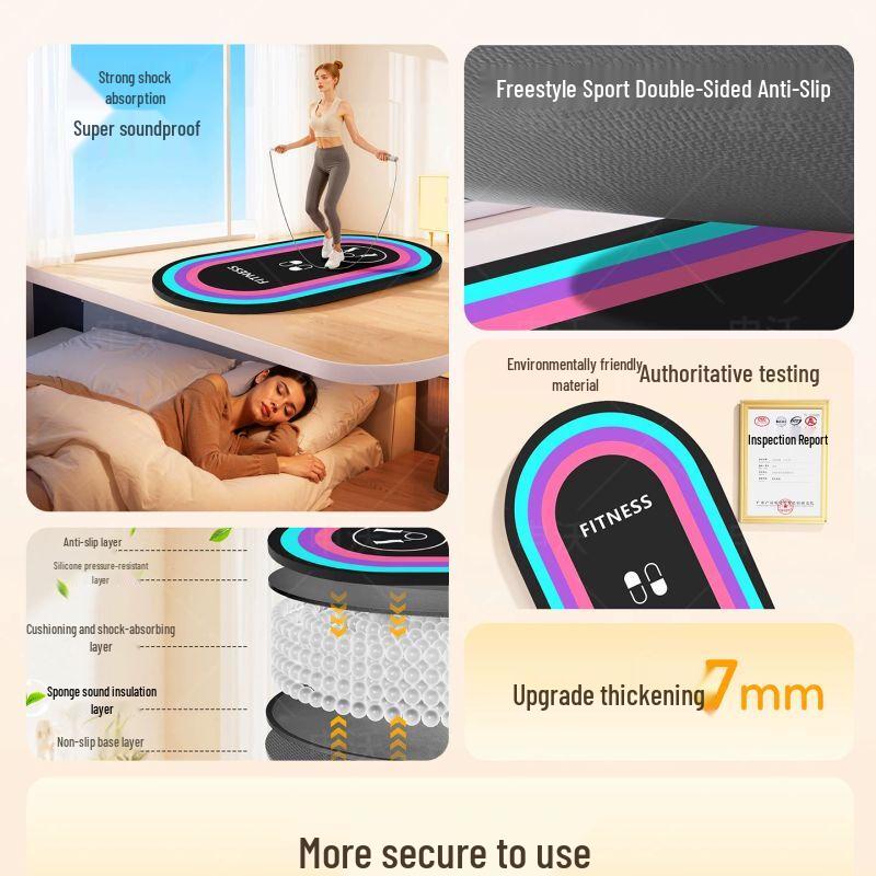 Thickened Jump Rope & Yoga Mat with Sound Absorption