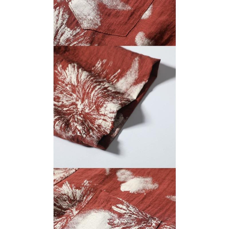 American Women's Short Sleeved Shirt Retro Design Thin Top Jacket Pocket Design Loose and Casual Ladies Clothing