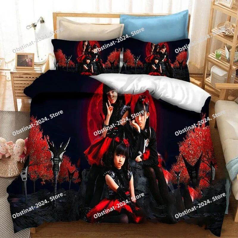 3D Печать BABYMETAL Рок-группа Комплект постельного белья Мальчики Девочки Размер Twin Queen Пододеяльник Наволочка Постель Дети Взрослые Домашний текстиль