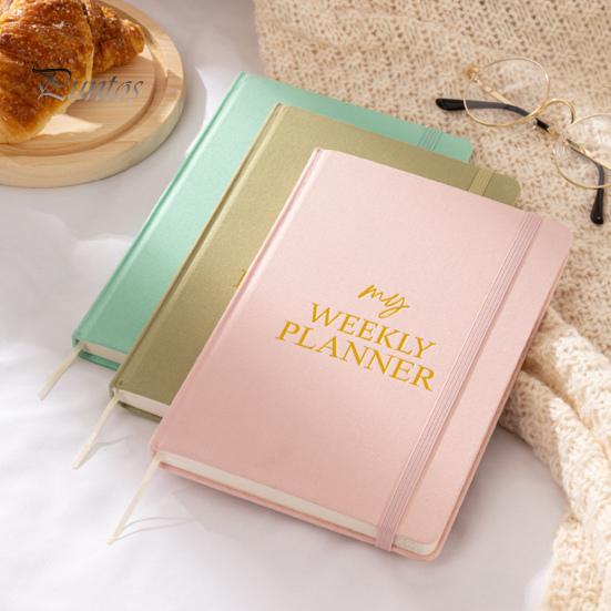 Еженедельный планировщик на 2025 год с почасовыми временными интервалами, ежемесячная/еженедельная книга встреч, круглогодичная организация, бархатная обложка