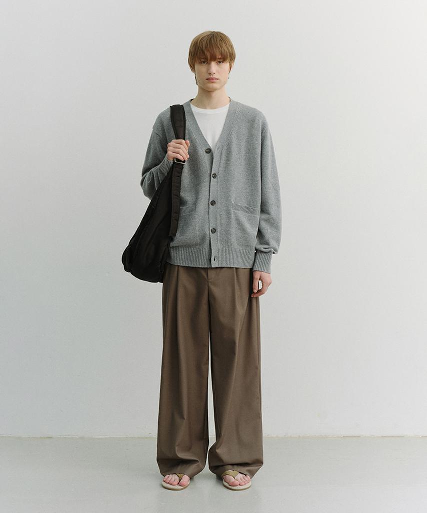 Кардиган boyfriend из пряжи Deonseuteupomaen_Унисекс_Udsw6A102_Меланж Серый
