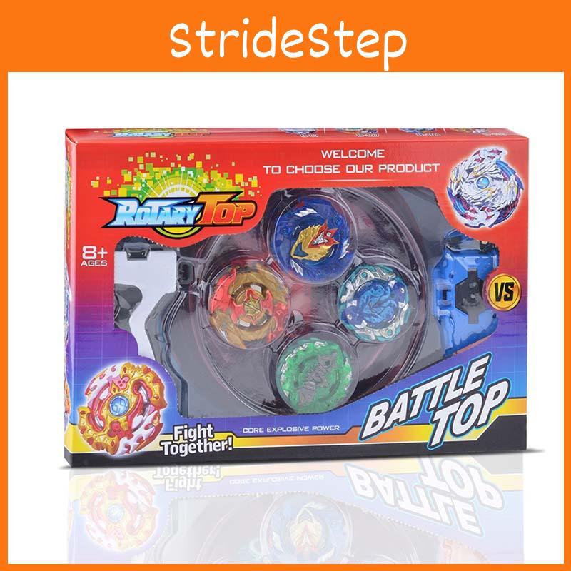 Premium Quality Children's Plastic Metal Beyblade Set B128 With Launcher Grip And Arena