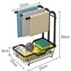Стеллаж для хранения ткани для посуды Тряпичная полка Кухонная полка Бесплатная перфорированная столешница Настенная стойка для слива губки Раковина Раковина со сливной пластиной