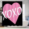 Большой набор шторки для душа с принтом Xoxo Love, декор для ванной комнаты для украшения дома, розовый белый, 72 x 78 дюймов