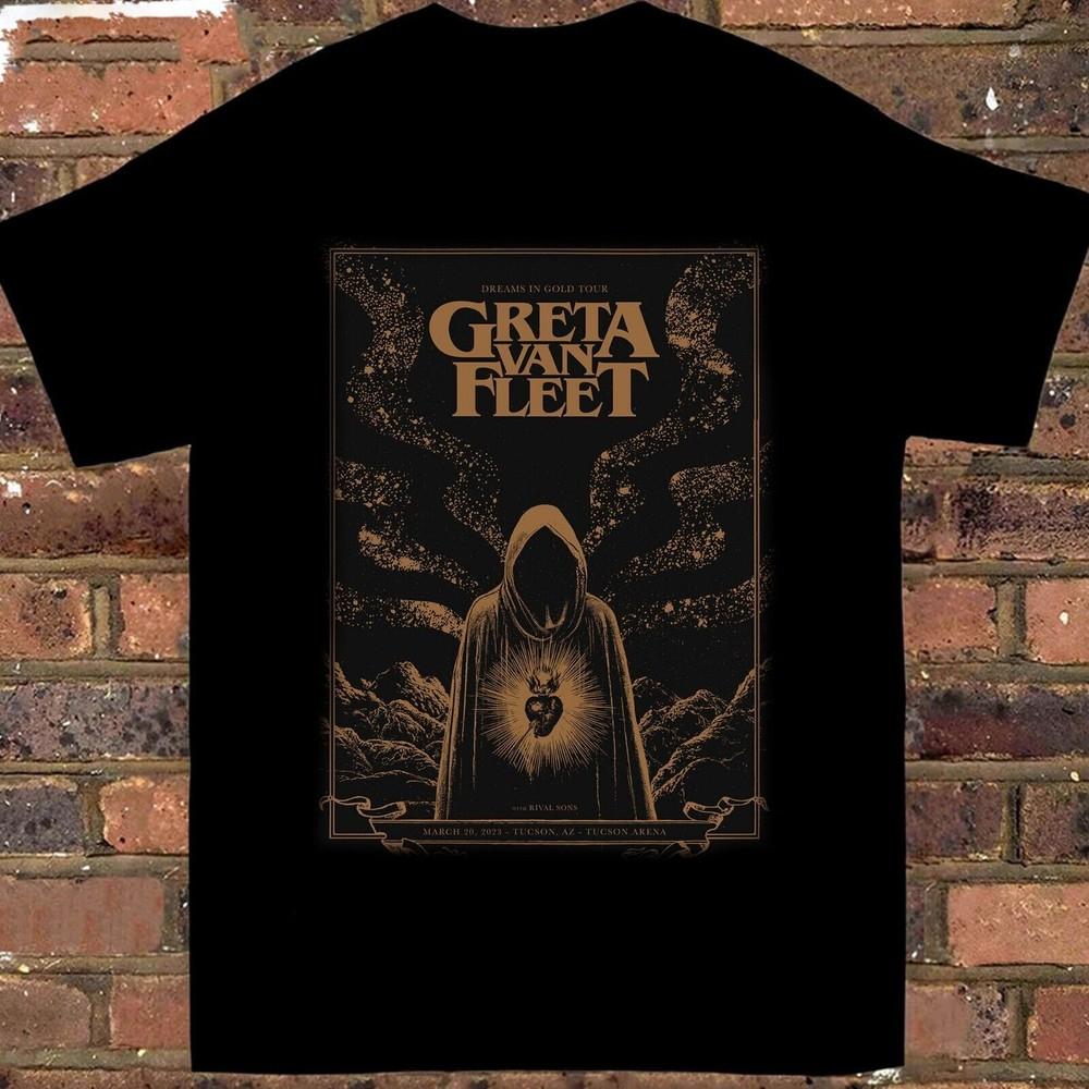 Новая редкая мужская футболка Greta Van Fleet Black Collection, все размеры 4H1304, унисекс