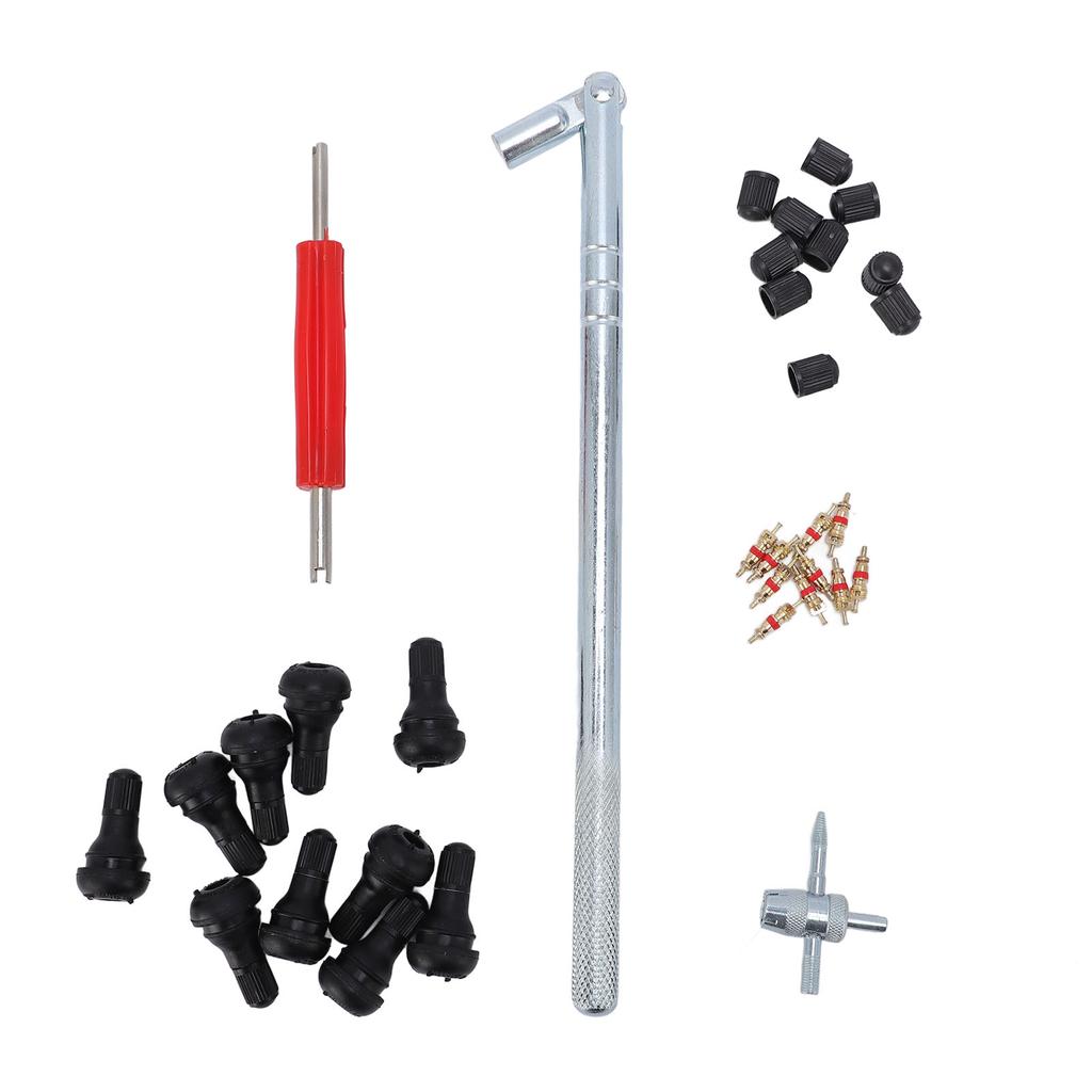 Valve Core Remover Installer Tool Multifunctional Stainless Steel Quick Change Tire Valve Tool Kit for Cars Motorcycles