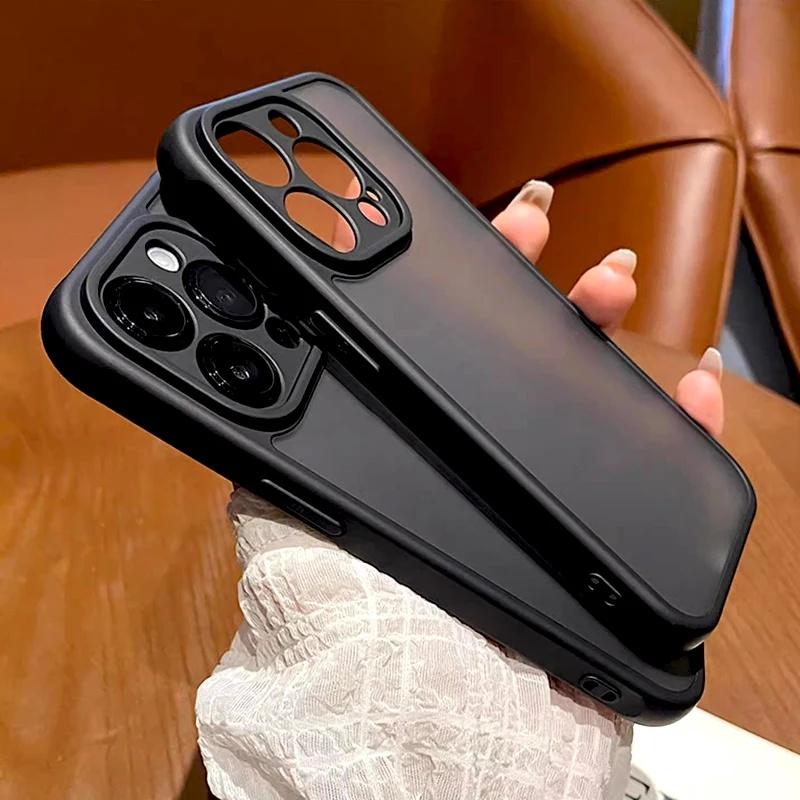 Luxury Matte Case For iPhone 17 11 16E 16 15 14 Plus 13 12 17 Pro MAX 17Air Anti-fingerprint Full Protective Cover