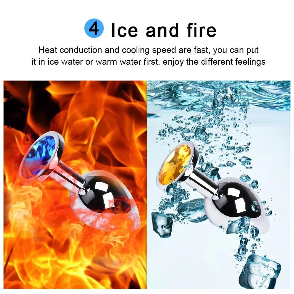 Мини Анальная пробка Игрушки для взрослых Для мужчин Женщин Анальная пробка Металл Эротика Интимная Эротика Секс-игрушки Пары Товары для взрослых XXS XS SML