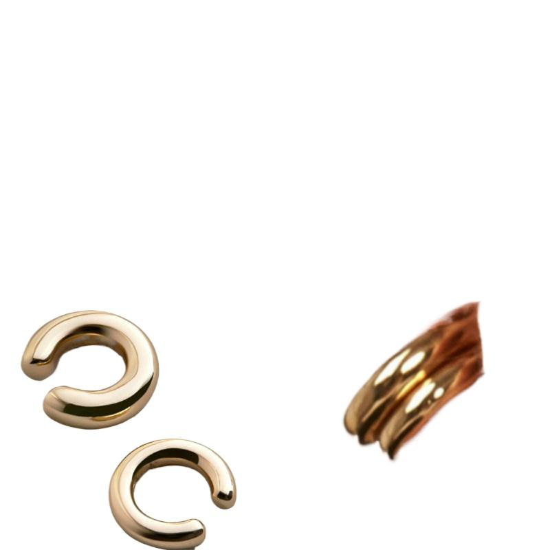 Женские круглые серьги-клипсы в стиле панк, асимметричные двойные круглые серьги-клипсы, темпераментные, универсальные, серьги в форме буквы С