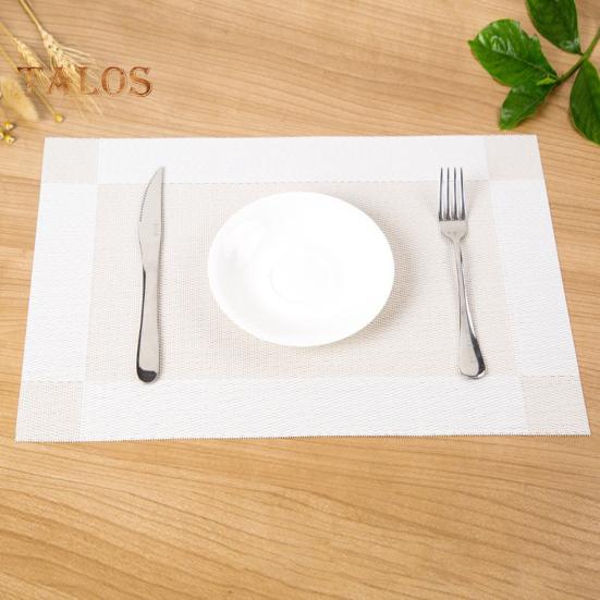 Набор из 4 салфеток из ПВХ, термостойкие тканые салфетки для столовых приборов, легко моющиеся, защитные покрытия для стола, современные украшения для стола