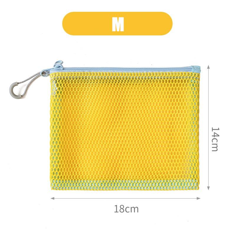 Цветная сетчатая сумка для хранения с двойной молнией, двухслойный портативный кошелек для монет, квадратный сетчатый кошелек для монет, дорожный органайзер, сумка для переноски