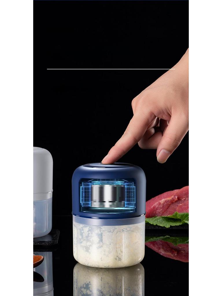 Compact Electric Garlic Grinder & Baby Food Processor - Multifunctional Kitchen Tool for Garlic Paste and More