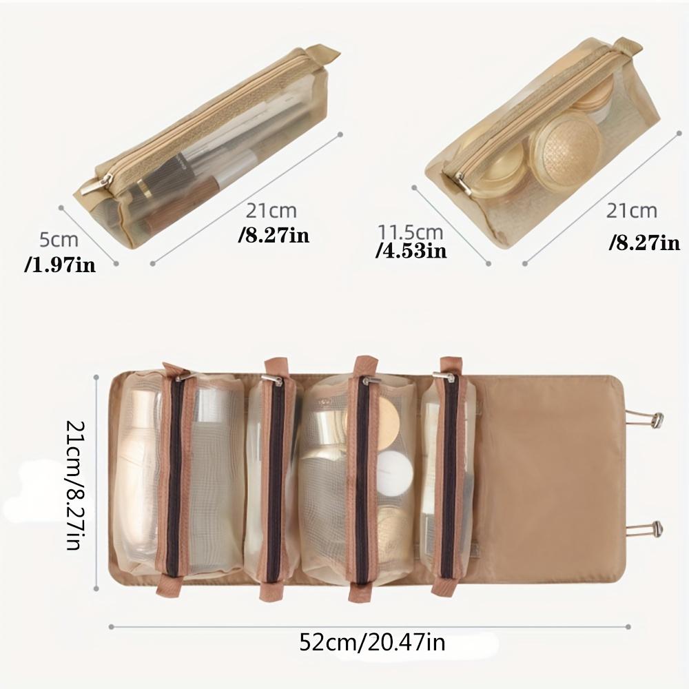 Складная дорожная косметичка для макияжа, портативная универсальная сумка для мытья туалетных принадлежностей