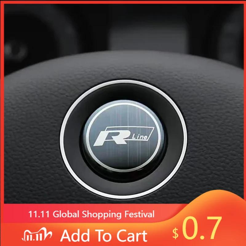Для автомобиля VW Руль Автомобильный Значок Наклейка Аксессуары Для Volkswagen R-line GTI R Polo Golf 7 8 Touareg Passat Tiguan Jett