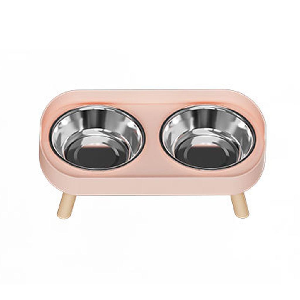 Elevated Dog Bowl Set Splash Proof Multifunctional Integrated Raised Dog Food and Water Bowls for Home