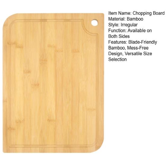 Bamboo Cutting Boards for Kitchen Double-Sided Chopping Board Large Multi-Functional Fruit Cutting Board for Meat Vegetables Charcuterie Board