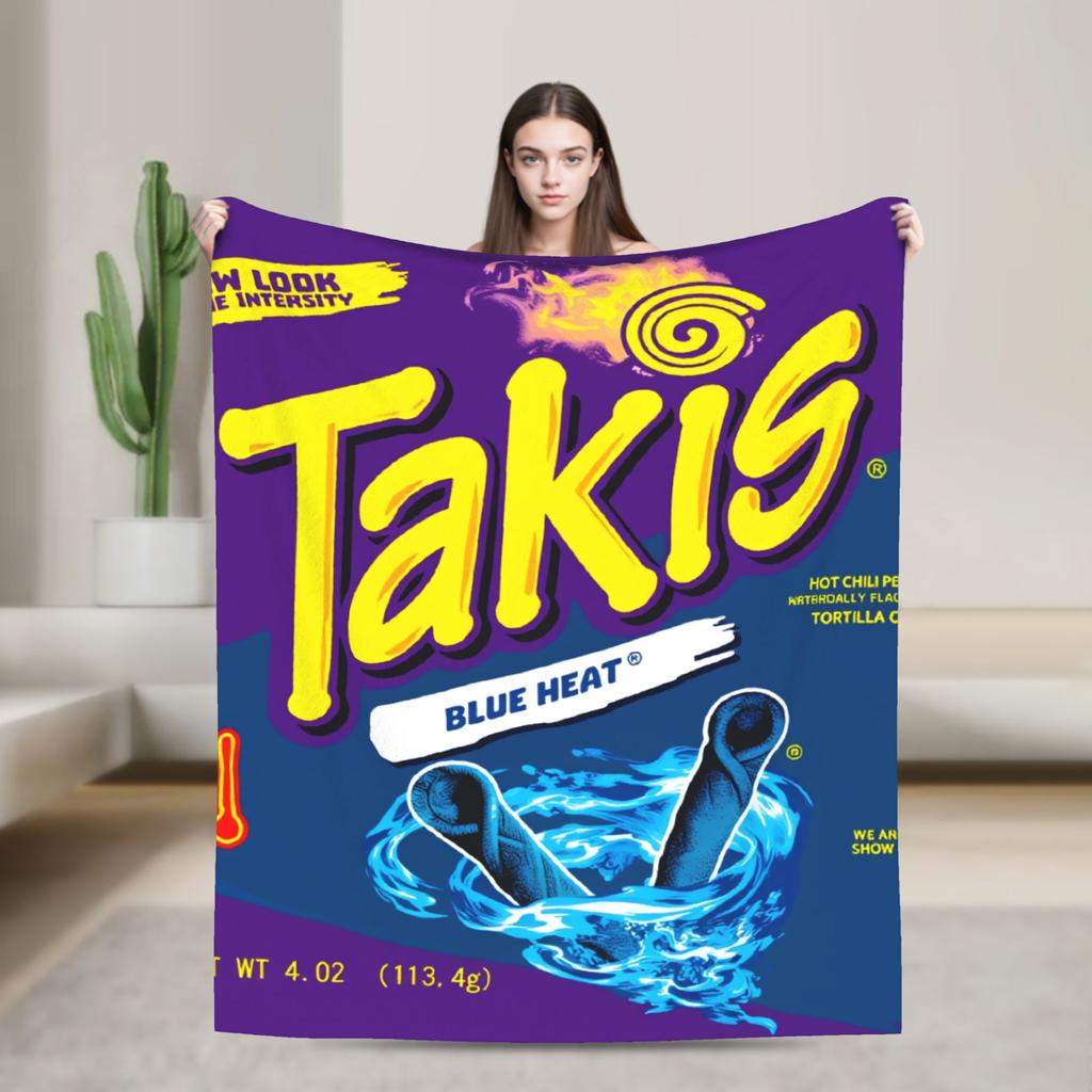 Takis Chili Chips Blanket Super Warm Print Plush Throw Blanket For Living Room Picnic Flannel Bedspread Bed Cover