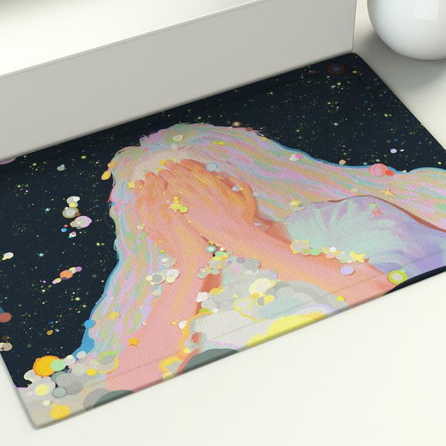 Entrance Door Mat Cute Pink Cartoon Floor Rug For Bedroom Bedside Room Mat Girl Bedroom Decoration Room Decor Kids Carpet Rugs