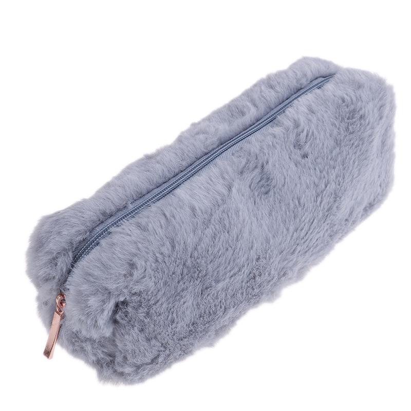 1X Милый плюшевый пушистый пенал для девочек, косметичка, кошелек для монет, сумка для хранения