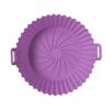 Silicone Air Fryer Liner Round Non-Stick Air Fryer Basket High-temperature Resistant Baking Pan with Oil Drain Grooves