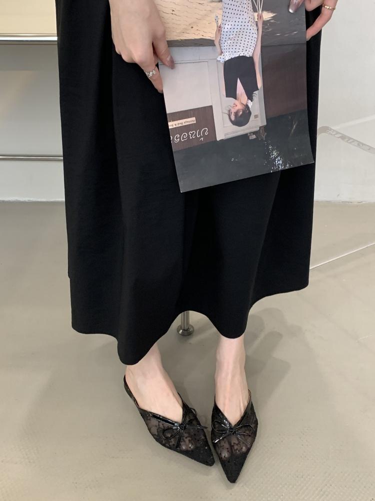 Fashion Slippers Women Summer Luxury Slides Square Heel Sliders Shoes Butterfly-Knot Cover Toe Designer Block Butterfly-knot Scandals