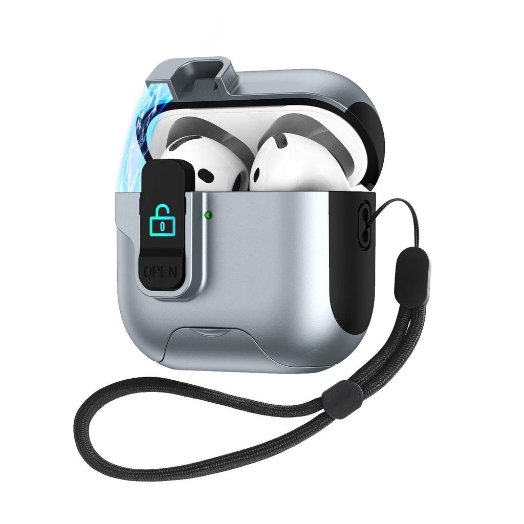 Защитный чехол для AirPods Pro 3 и 4 со выдвижной подставкой