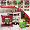 4PCS Christmas Happy Throw Pillow Cover, 18 X 18 Inch, Winter Holiday Cushion Cover Sofa Decor