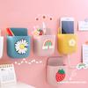Cartoon Wall-mounted Storage Box Mobile Phone Charging Box Remote Storage Box Bedside Hanger Decoration Wall Holder Organization