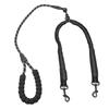 Twin Lead for 2 Dogs At the Same for Multiple Thick Metal with for Walking Dogs Time, Pets, Rope, Swivel, Tangle-resistant, Grip, (black)