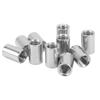 10 Pcs Round Connector Nut M10x1.5 L20mm Stainless Steel Female Thread Round Coupling Nuts Threaded