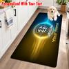 Leeds United Custom Name Flannel Rug Kitchen Mat Non Slip Floor Carpet Personalized Home Decor