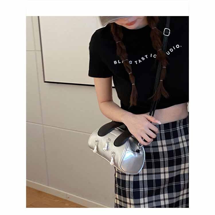 IELGY Контрастная сумочка, стильная серебристая сумка-ракушка, универсальная сумка через плечо.