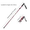 1PC 5-Section Outdoor Fold Trekking Pole Camping Portable Walking Hiking Stick For Nordic Elderly Telescopic Easy Put Into Bag