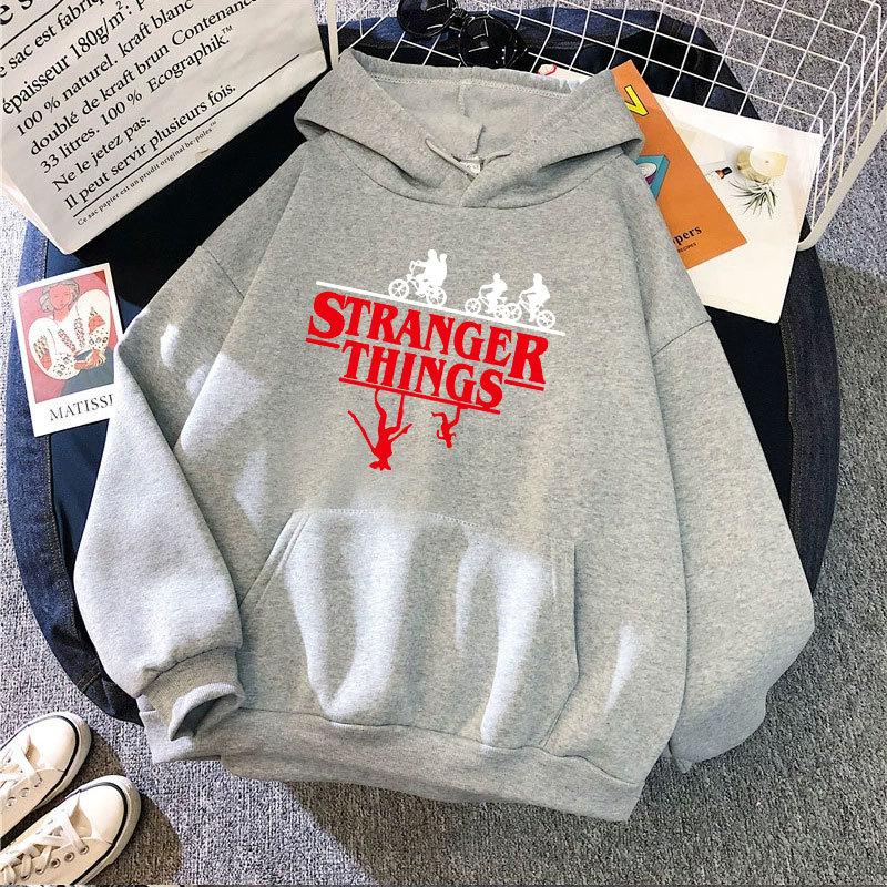 Stranger Things Stranger Things Printed Pullover Hoodie Fleece Jacket Sweater Hoodie