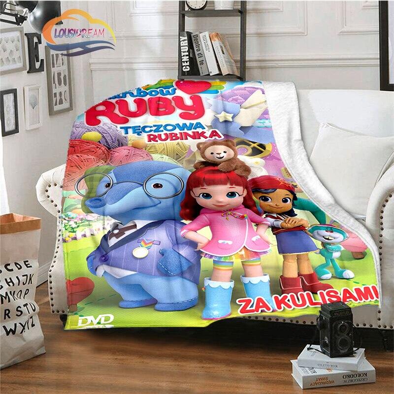 3D мультсериал Радужная Руби Детское одеяло Лулу и медвежонок милое одеяло Одеяло для интеллекта и приключений Анимационное одеяло